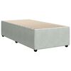 vidaXL Boxspring met matras fluweel lichtgrijs 90x200 cm