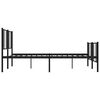 vidaXL Bedframe met hoofd- en voeteneinde metaal zwart 193x203 cm