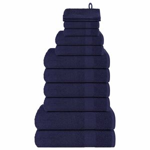 vidaXL 12-delige Handdoekenset FROGN 360 g/m&sup2; marineblauw