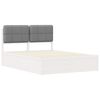 vidaXL Bedframe met Gevoerd Hoofdgedeelte Lichtgrijs 135 x 190 cm