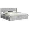 vidaXL Bedframe met opbergruimte en hoofdbord Betongrijs 180 x 200 cm