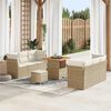 vidaXL Tuin Sofa Set met kussen 9 pcs Beige poly rattan