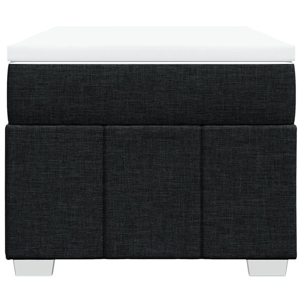 vidaXL Boxspring met matras stof zwart 80x200 cm