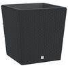 vidaXL Plantenbak met uitneembare bak rattan-look 37/64 L PP antraciet