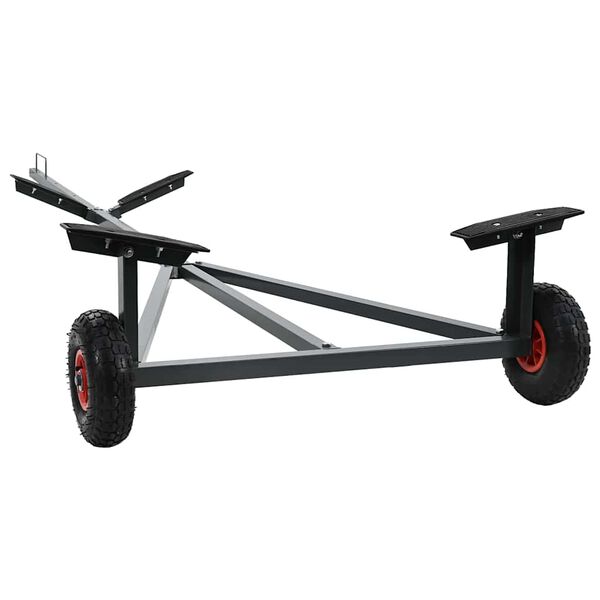 vidaXL Boottrailer Zilver 302 x 107 x 42 cm Staal