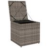 vidaXL Kussenbox met opslag Grijs 50 x 50 x 50 cm poly rattan