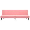 vidaXL Slaapbank 2-zits fluweel roze