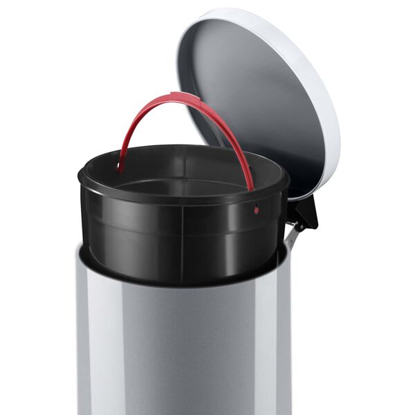 Hailo Pedaalemmer Solid M 12 L zilverkleurig