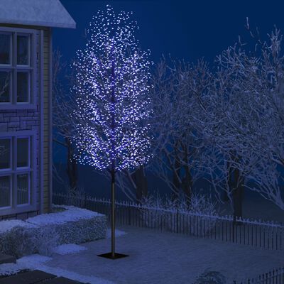 vidaXL Kerstboom 2000 LED's blauw licht kersenbloesem 500 cm