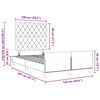 vidaXL Boxspringbed met hoofdeinde Donkerblauw 120 x 200 cm Fluweel