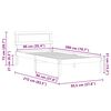 vidaXL Bedframe met hoofdeinde Wit 90 x 200 cm Massief grenenhout
