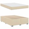 vidaXL Bedframe met matras Cr&egrave;me 140 x 200 cm Stof