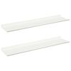 vidaXL Drijvende plank 2 st Wit 80 x 18 x 2,5 cm Staal
