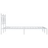 vidaXL Bedframe met hoofdbord metaal wit 120x190 cm