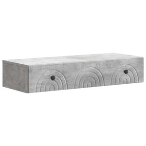 vidaXL Wandmontage Zijtafel Betongrijs 87,5 x 34,5 x 17 cm