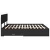 vidaXL Bedframe met hoofdeinde Zwart 200 x 200 cm Bewerkt hout
