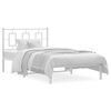 vidaXL Bedframe met hoofdbord metaal wit 100x190 cm
