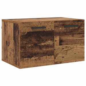 vidaXL Wandkast Wandgemonteerd Oudhout 60 x 36,5 x 35 cm Bewerkt hout