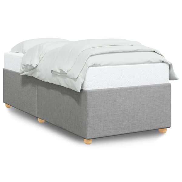 vidaXL Bedframe zonder matras 80x200 cm stof lichtgrijs