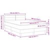 vidaXL Boxspring bed met matras met LED Donkerbruin 140 x 190 cm Stof