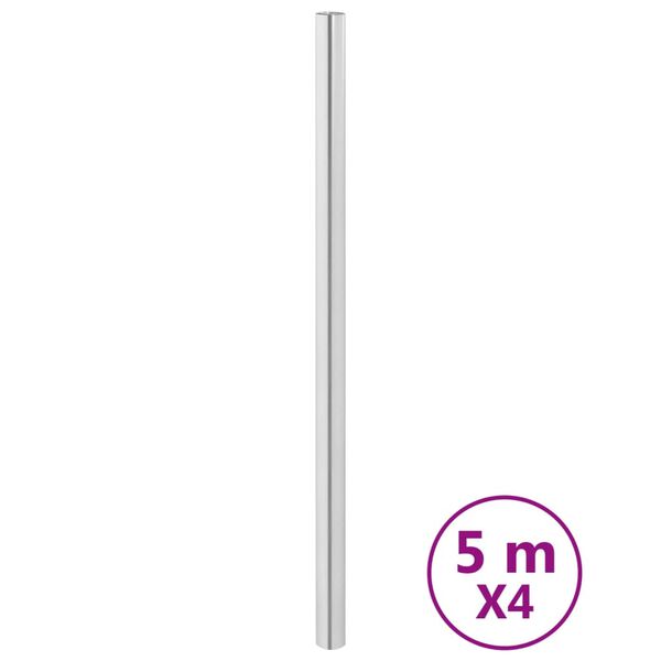 vidaXL Meubelfolies zelfklevend 90x500 cm PET zilverkleurig