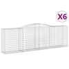vidaXL Schanskorven 6 st gewelfd 400x50x120/140 cm ijzer