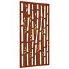 vidaXL Wanddecoratie tuin bamboe-ontwerp 105x55 cm cortenstaal