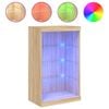 vidaXL Dressoir met LED-verlichting 60,5x37x100 cm sonoma eikenkleurig