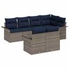 vidaXL Tuin Sofa Set met kussen 7 pcs Grijs poly rattan