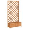 vidaXL Plantenbak met latwerk 90x35x180 cm massief vurenhout bruin