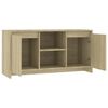 vidaXL Tv-meubel 102x37,5x52,5 cm bewerkt hout sonoma eikenkleurig