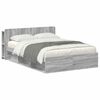 vidaXL Bedframe met opslag Grijs Sonoma 140 x 190 cm Bewerkt hout