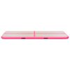 vidaXL Gymnastiekmat met pomp opblaasbaar 300x100x10 cm PVC roze