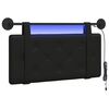 vidaXL Hangend hoofdbord Met LED-verlichting Zwart Kunstleer