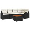 vidaXL Tuinbankenset 6 st Zwart poly rattan