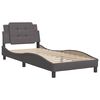 vidaXL Bedframe zonder matras "Zadar" kunstleer grijs 90x190 cm
