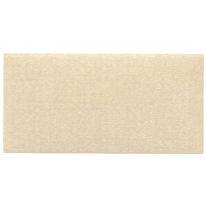 vidaXL Wandhoofdbord 12 st 60 x 30 cm Cr&egrave;me Stof