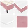 vidaXL Boxspringbed met matras Roze 140 x 190 cm Fluweel