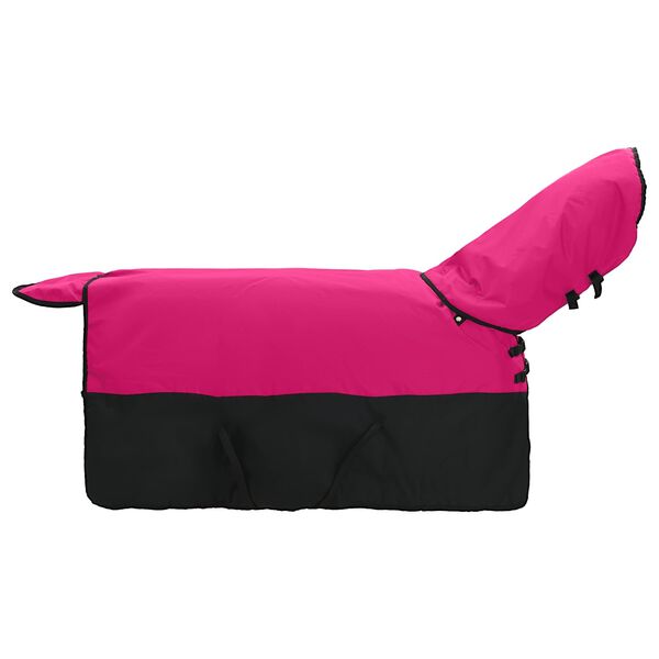 vidaXL Paardendeken Roze en Zwart 85 cm Polyester