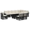 vidaXL Tuinbankenset 11 st Zwart en Cream Wit poly rattan