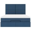 vidaXL Ottoman bed met matras 140x190cm stof blauw