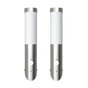 vidaXL Buitenlamp RVS Enego met sensor (2 stuks)