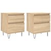 vidaXL Nachtkastjes 2 st 40x35x50 cm sonoma eikenkleurig