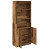 vidaXL Hoge kast 70x35x180 cm spaanplaat oud hout