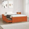 vidaXL Bedframe met lade met opslag 3 pcs Wasbruin Grenenhout
