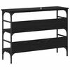 vidaXL Wandtafel met plank Zwart eiken 100 x 32 x 75 cm Bewerkt hout