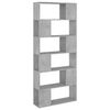 vidaXL Boekenkast/kamerscherm 80x24x186 cm bewerkt hout betongrijs