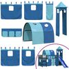 vidaXL Kinderhoogslaper met toren 80x200 cm massief grenenhout blauw