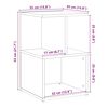 vidaXL Nachtkastjes 2 st 35x35x55cm bewerkt hout artisanaal eikenkleur