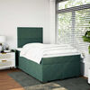 vidaXL Boxspring met matras fluweel donkergroen 120x200 cm
